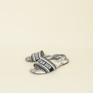 Christian Dior Vibrant Blue Toile De Jouy Motif Dway Slide 38