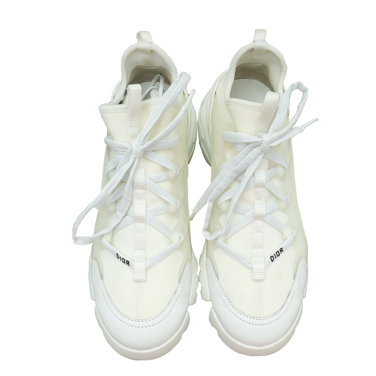 Christian Dior White D-Connect Technical Fabric Sneaker 38
