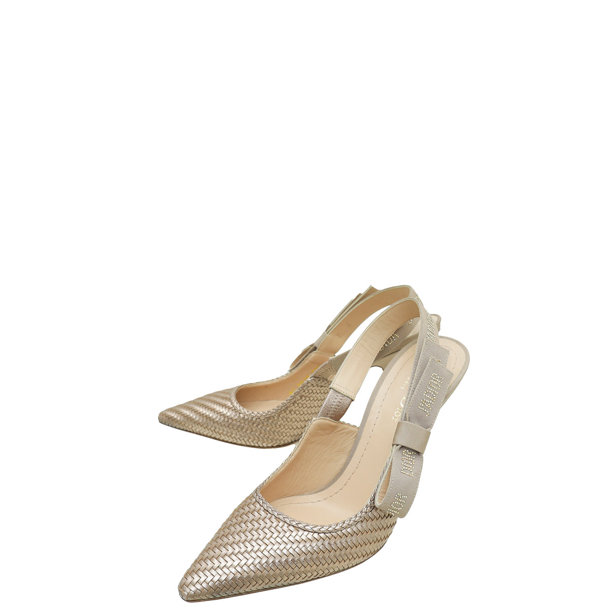 Christian Dior Cooper Woven Laminated J'adior Slingback 39.5-Christian Dior-THE CLOSET
