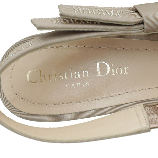 Christian Dior Cooper Woven Laminated J'adior Slingback 39.5