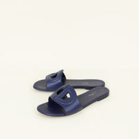 Christian Dior Royal Blue D-Club Flat Slide Sandal 39.5
