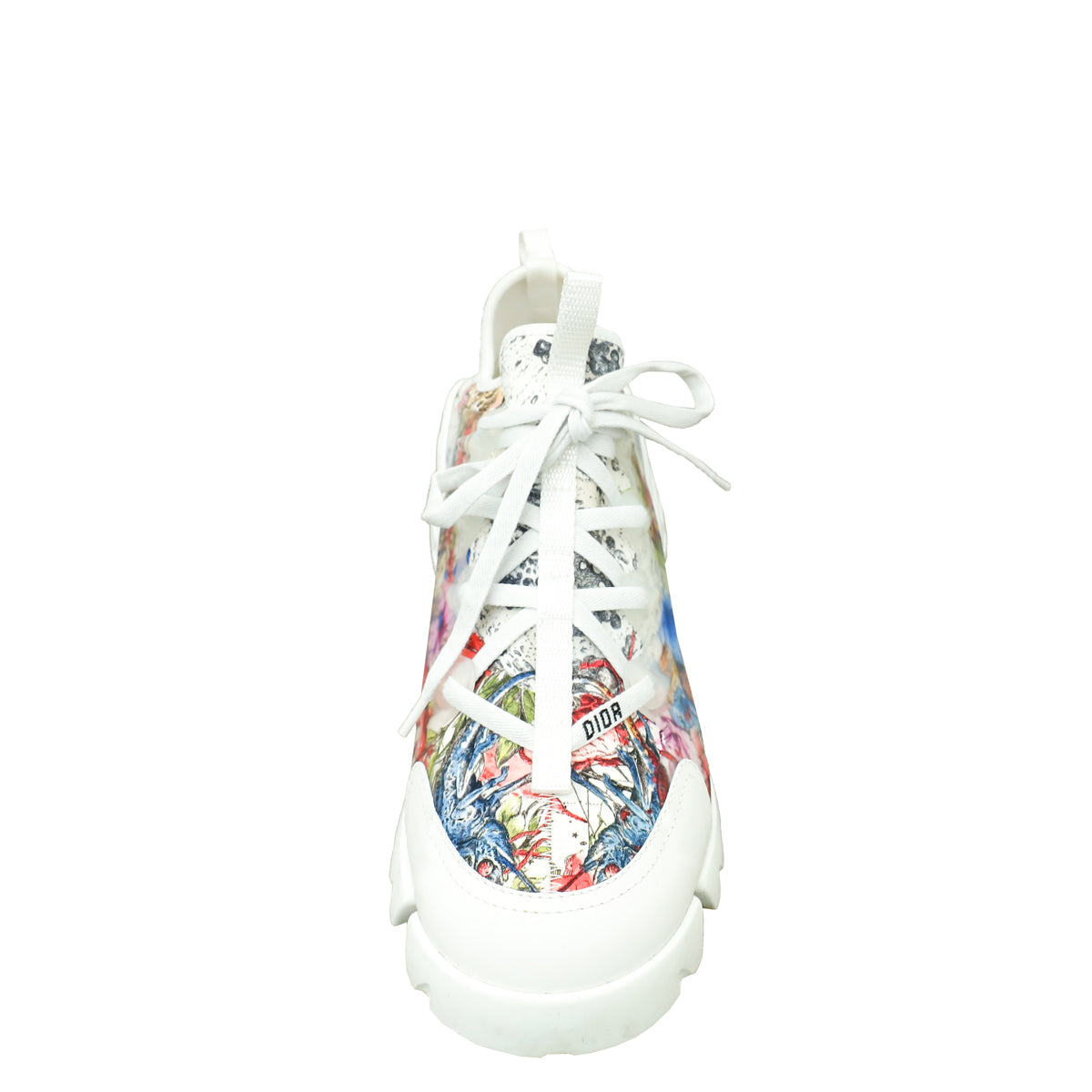 Christian Dior White Multicolor D-Connect Zodiac Printed Sneaker 39.5