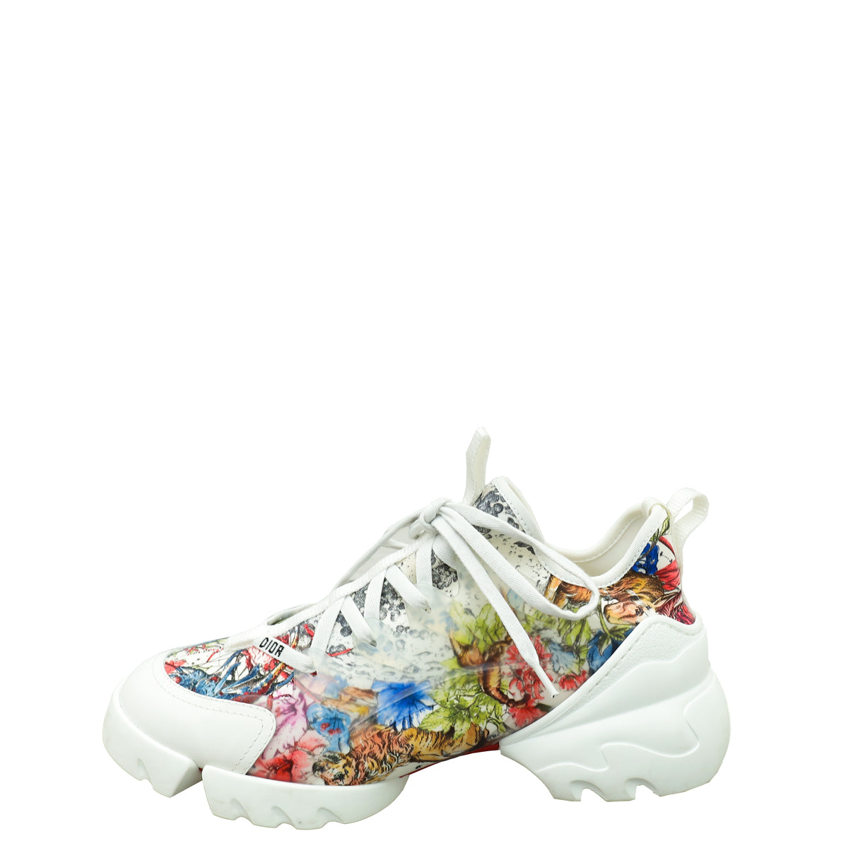 Christian Dior White Multicolor D-Connect Zodiac Printed Sneaker 39.5