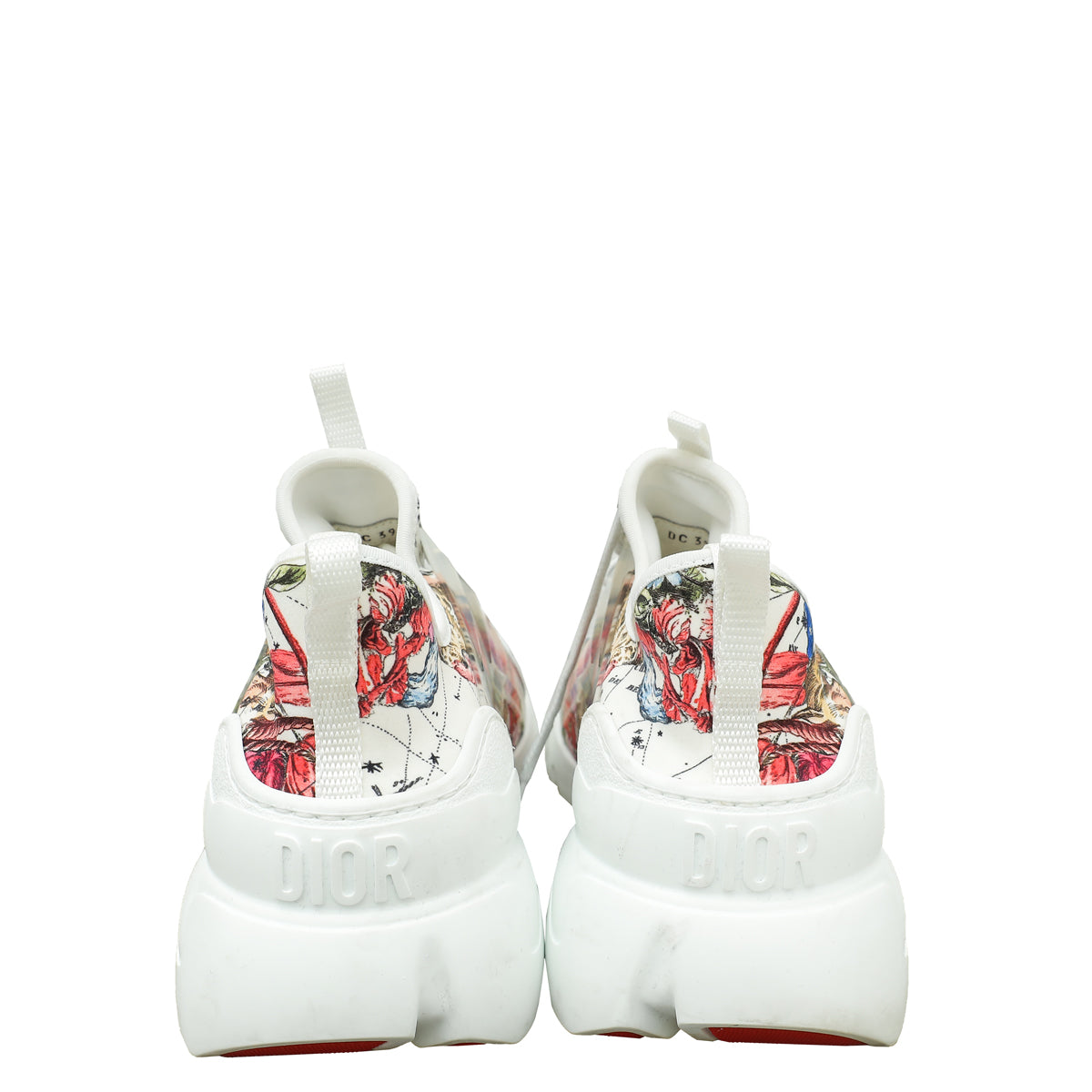 Christian Dior White Multicolor D-Connect Zodiac Printed Sneaker 39.5