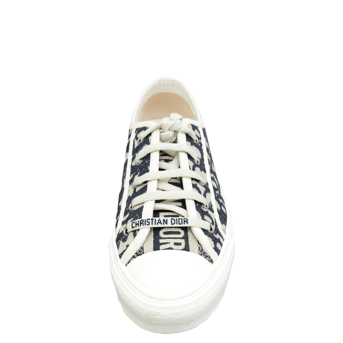 Christian Dior Navy Blue Oblique Walk N' Dior Low Top Sneaker 39.5