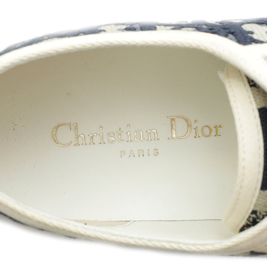 Christian Dior Navy Blue Oblique Walk N' Dior Low Top Sneaker 39.5