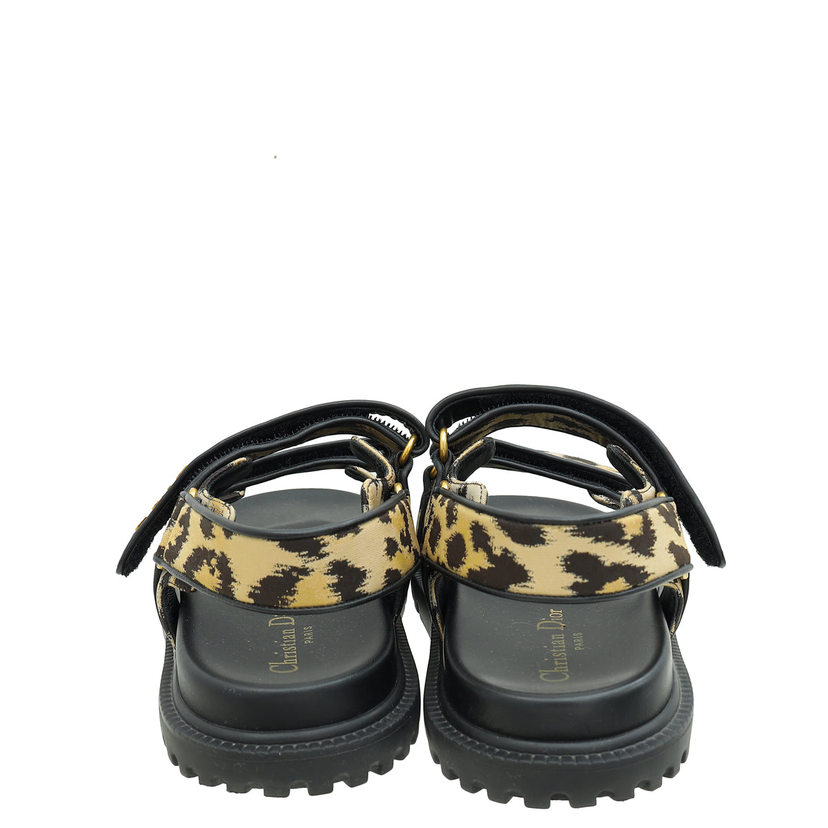 Christian Dior Bicolor Leopard Print Dioract Sandal 39.5 – THE CLOSET