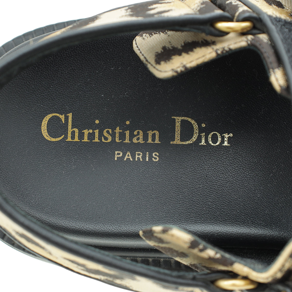 Christian Dior Bicolor Leopard Print Dioract Sandal 39.5 – THE CLOSET