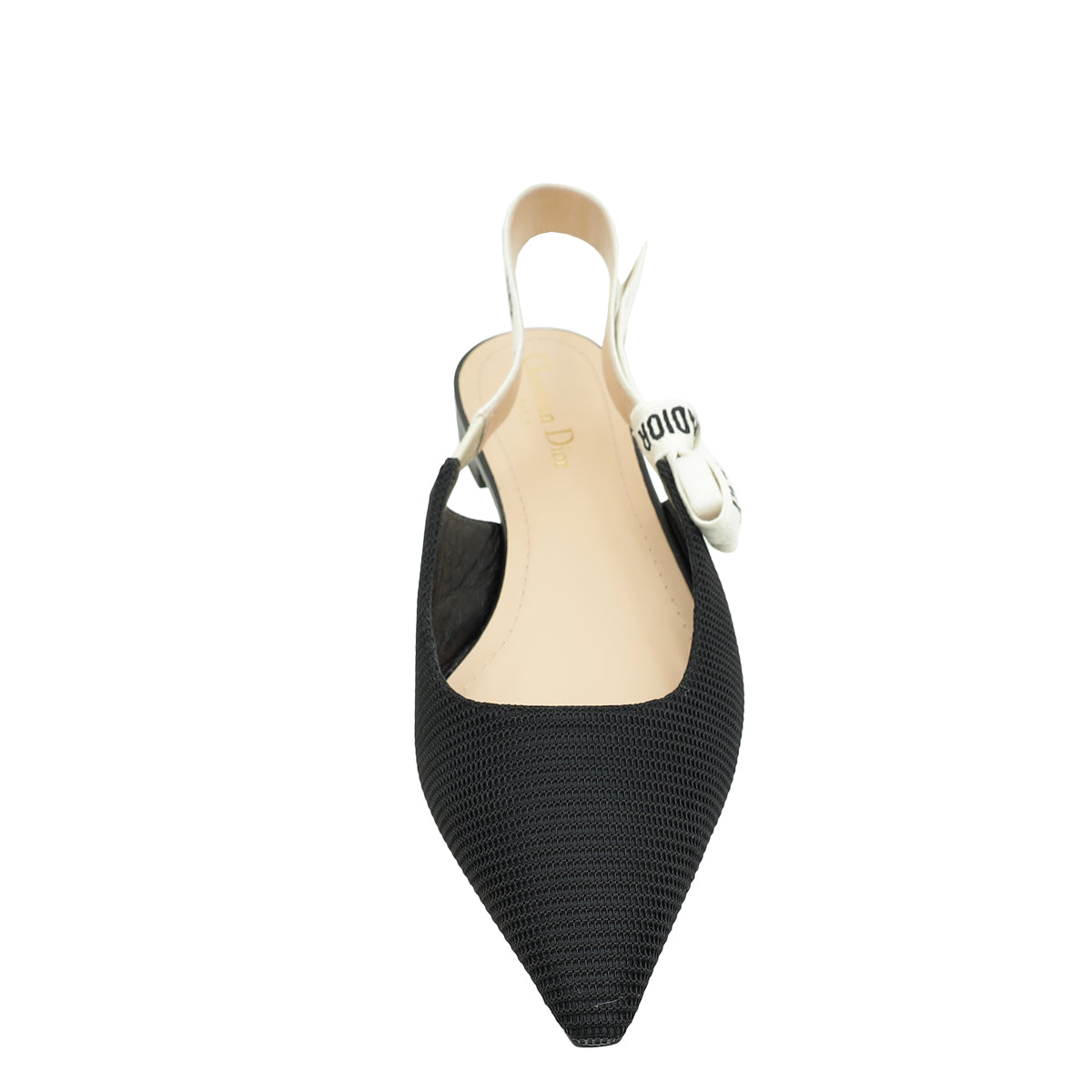 Christian Dior Black J'Adior Technical Slingback Flat 39.5