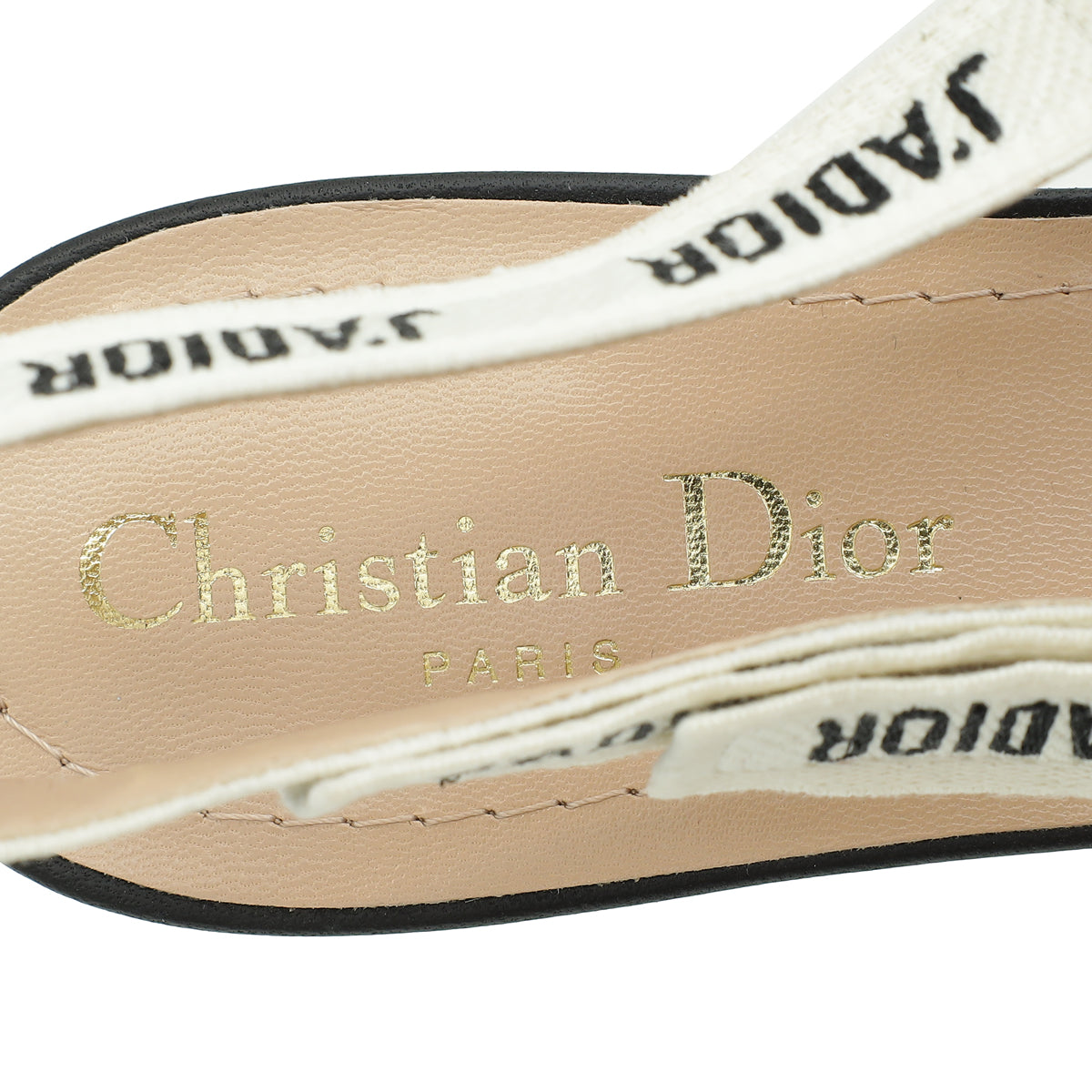 Christian Dior Black J'Adior Technical Slingback Flat 39.5