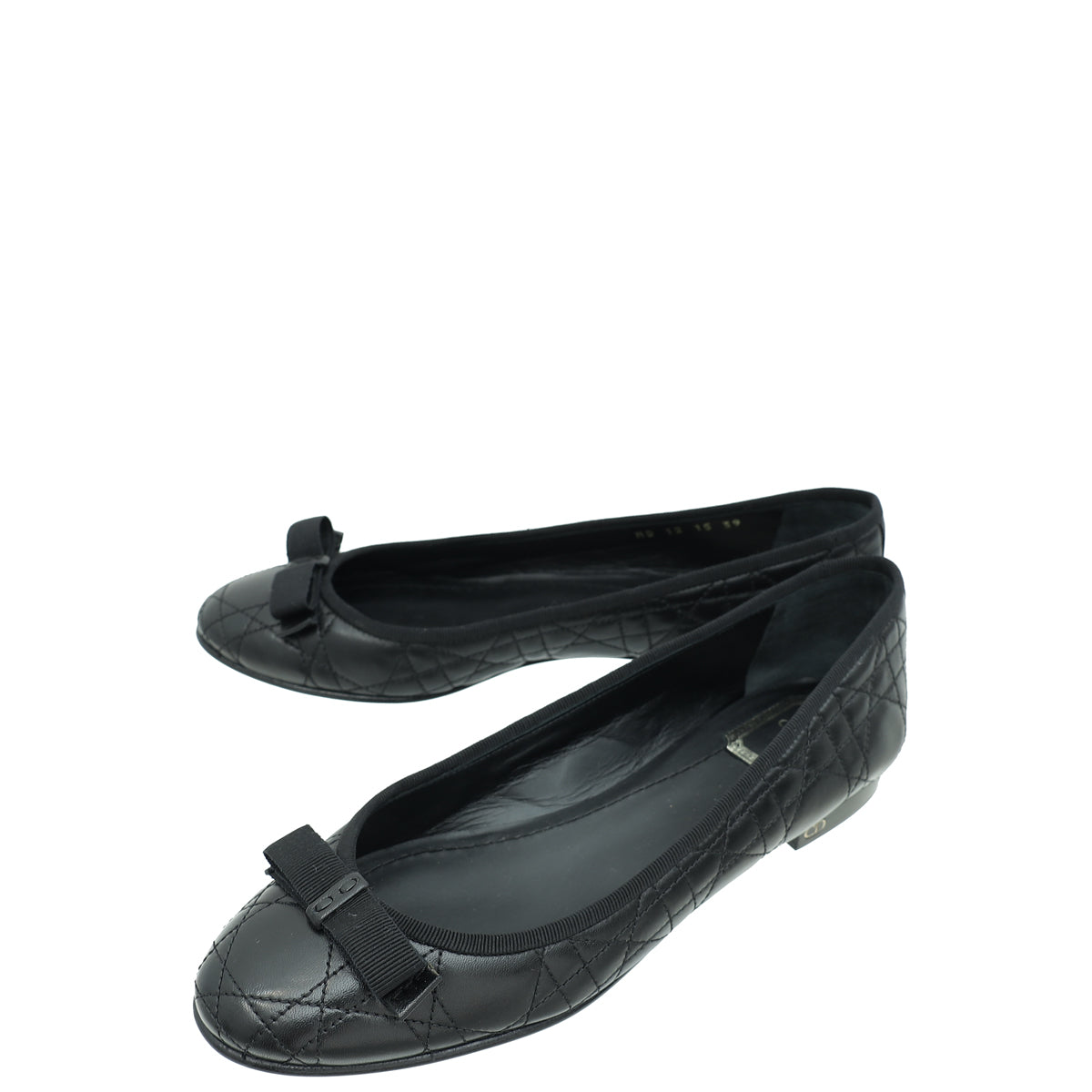 Christian Dior Black Bow Cannage "My Dior" Ballerina Flats 39-Christian Dior-THE CLOSET