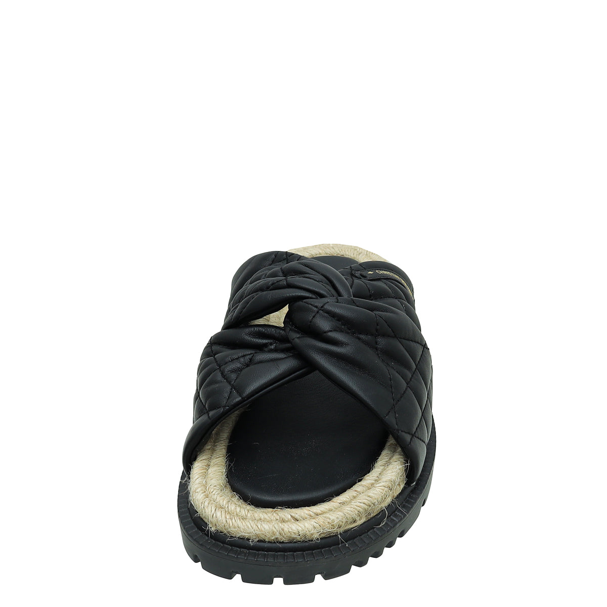 Christian Dior Black Cannage D Twist Slide Sandals 39-Christian Dior-THE CLOSET