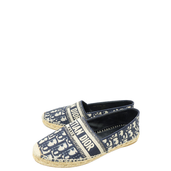 Christian Dior Deep Blue Oblique Granville Espadrille 39