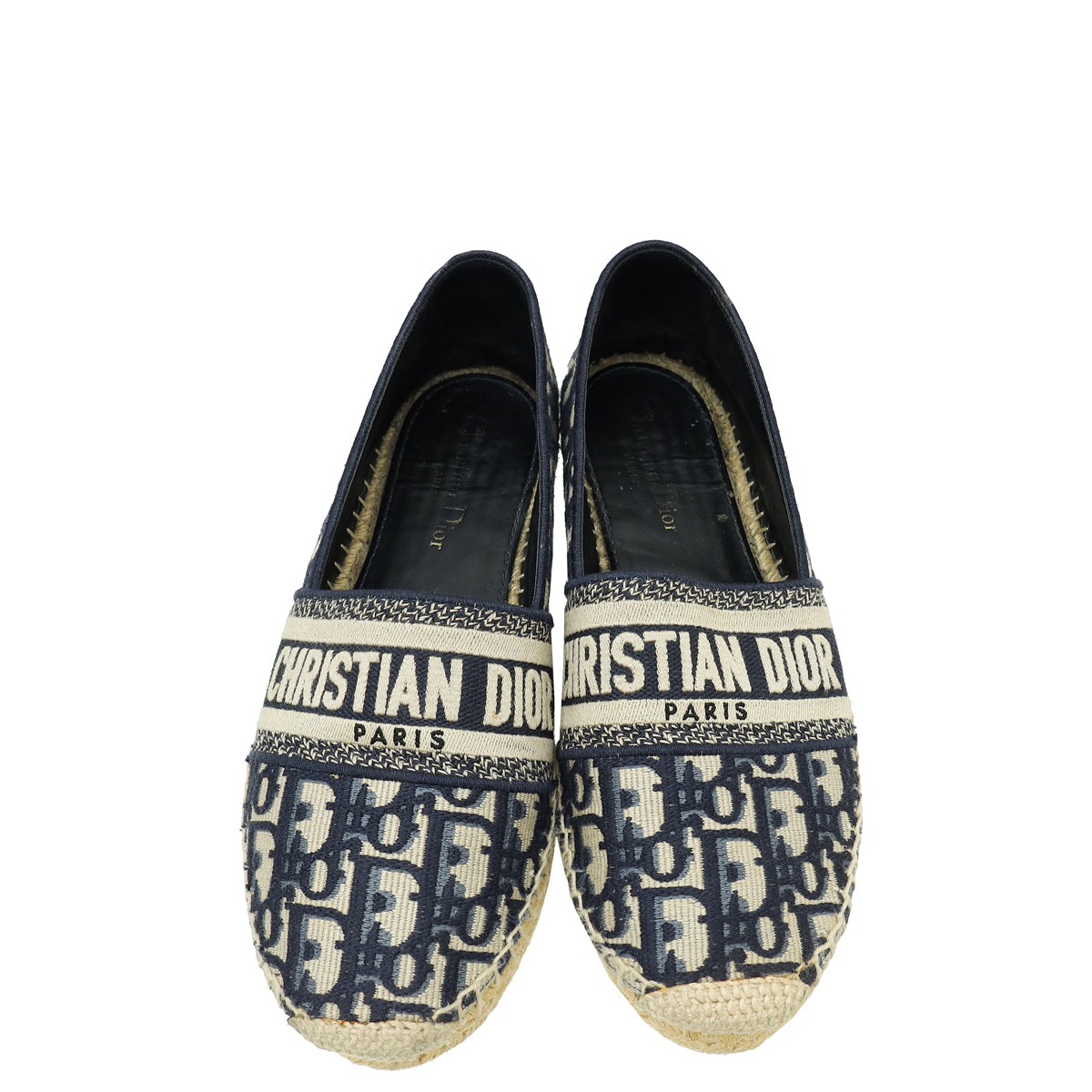 Christian Dior Deep Blue Oblique Granville Espadrille 39