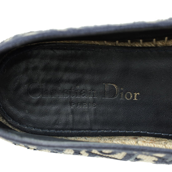 Christian Dior Deep Blue Oblique Granville Espadrille 39