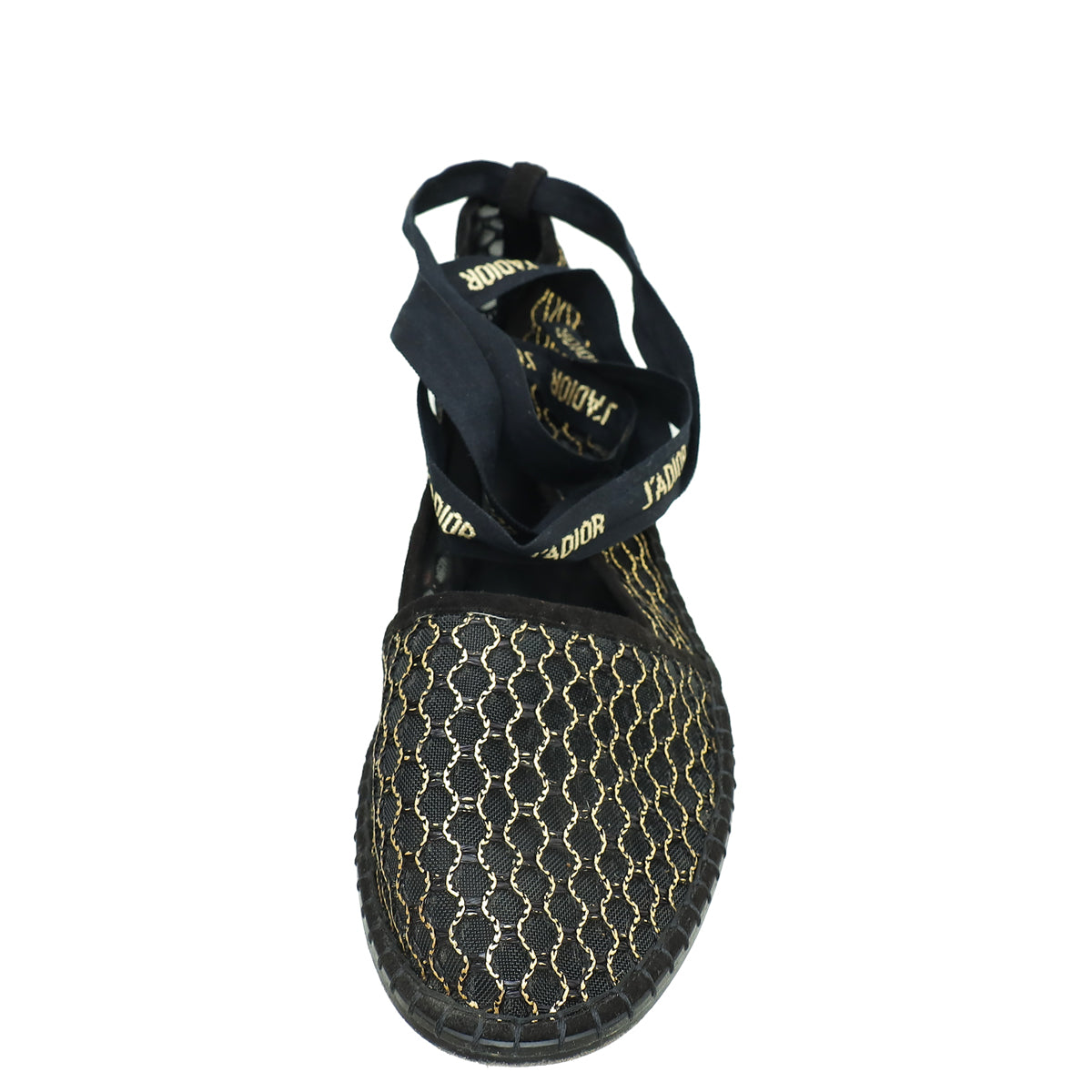 Christian Dior Bicolor Mesh J'adior Ankle Tie Ballerina Flats 39-Christian Dior-THE CLOSET