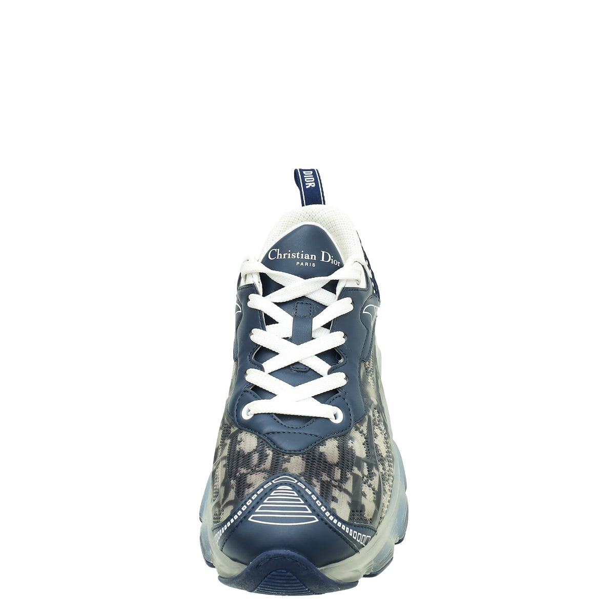 Christian Dior Navy Blue Technical Fabric Mesh Oblique Dior Vibe Sneakers 39-Christian Dior-THE CLOSET