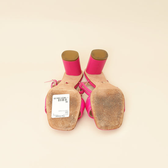 Christian Dior Fuchsia Dway Embroidered Heel Sandal 39-Christian Dior-THE CLOSET