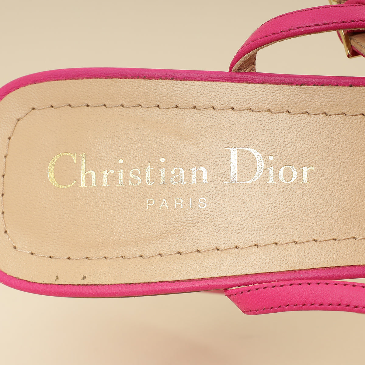 Christian Dior Fuchsia Dway Embroidered Heel Sandal 39-Christian Dior-THE CLOSET