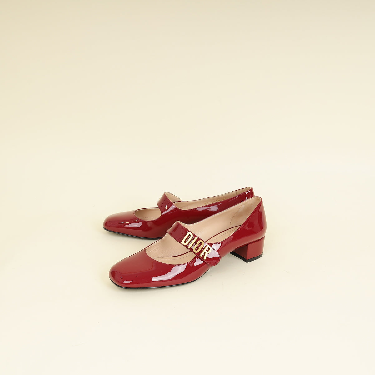 Christian Dior Red Baby-D Mary Jane Pumps 39-Christian Dior-THE CLOSET