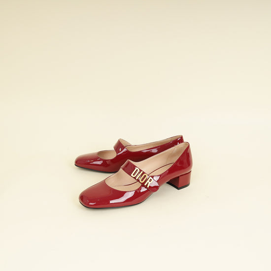 Christian Dior Red Baby-D Mary Jane Pumps 39-Christian Dior-THE CLOSET