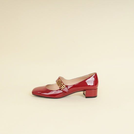 Christian Dior Red Baby-D Mary Jane Pumps 39-Christian Dior-THE CLOSET