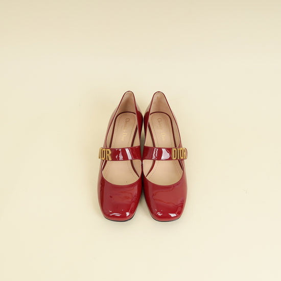 Christian Dior Red Baby-D Mary Jane Pumps 39-Christian Dior-THE CLOSET