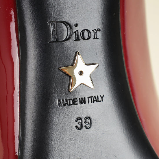Christian Dior Red Baby-D Mary Jane Pumps 39-Christian Dior-THE CLOSET