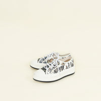 Christian Dior White Multicolor Walk'n'Dior Butterfly Embroidered Sneaker 39