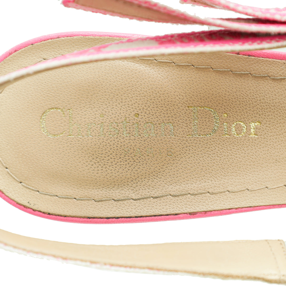 Christian Dior Bicolor Embroidered J'Adior Slingback Pump 39