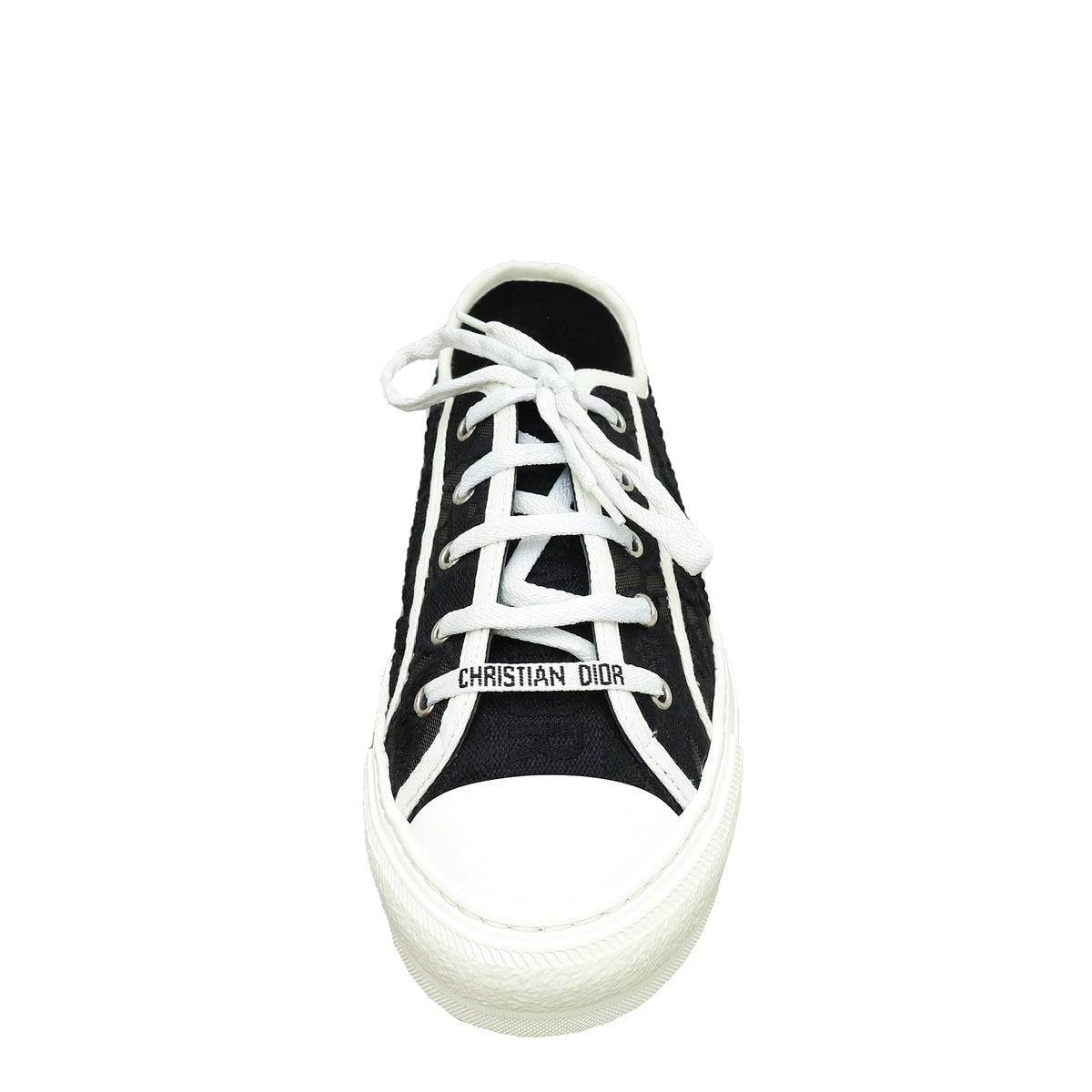 Christian Dior Black Macrame Embroidered Walk N' Dior Sneakers 40.5-Christian Dior-THE CLOSET