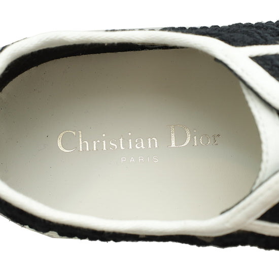 Christian Dior Black Macrame Embroidered Walk N' Dior Sneakers 40.5