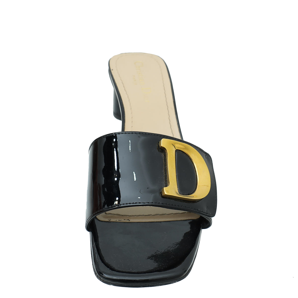 Christian Dior Black Or C'est Dior Heeled Slide 40-Christian Dior-THE CLOSET