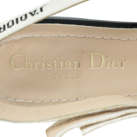 Christian Dior Black J'Adior Slingback Flat 40