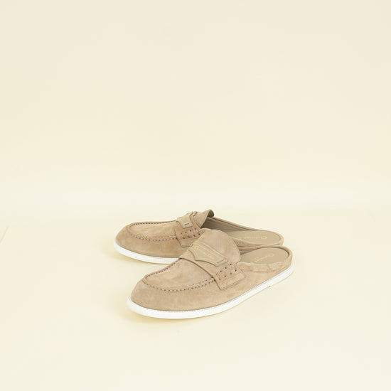 Christian Dior Beige Boy Suede Mules 40