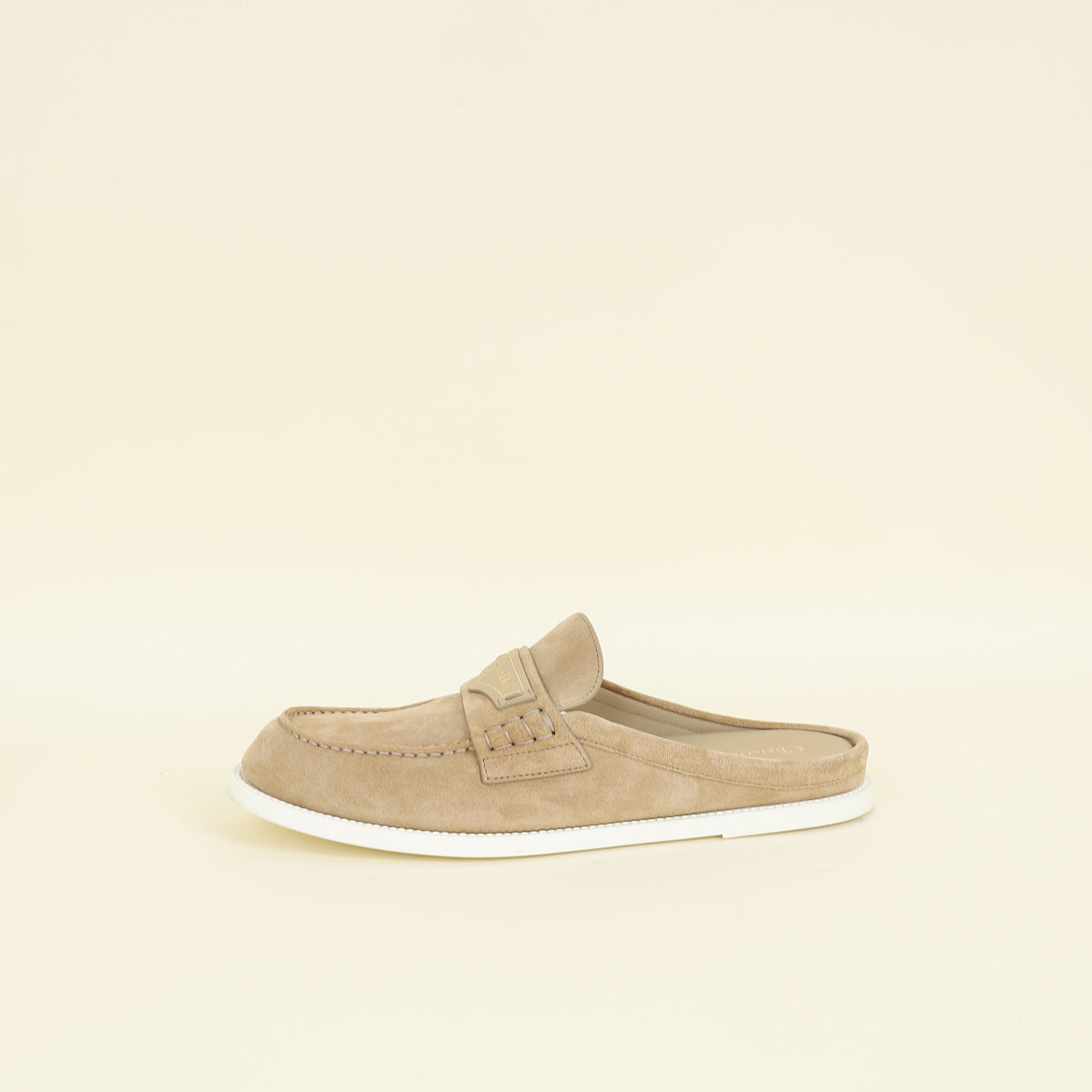 Christian Dior Beige Boy Suede Mules 40