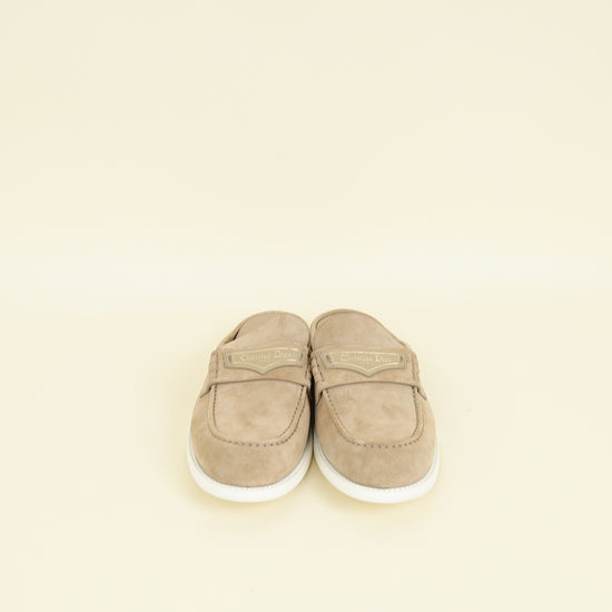 Christian Dior Beige Boy Suede Mules 40