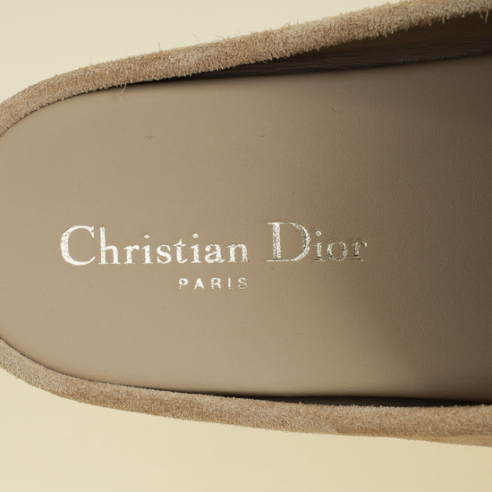 Christian Dior Beige Boy Suede Mules 40