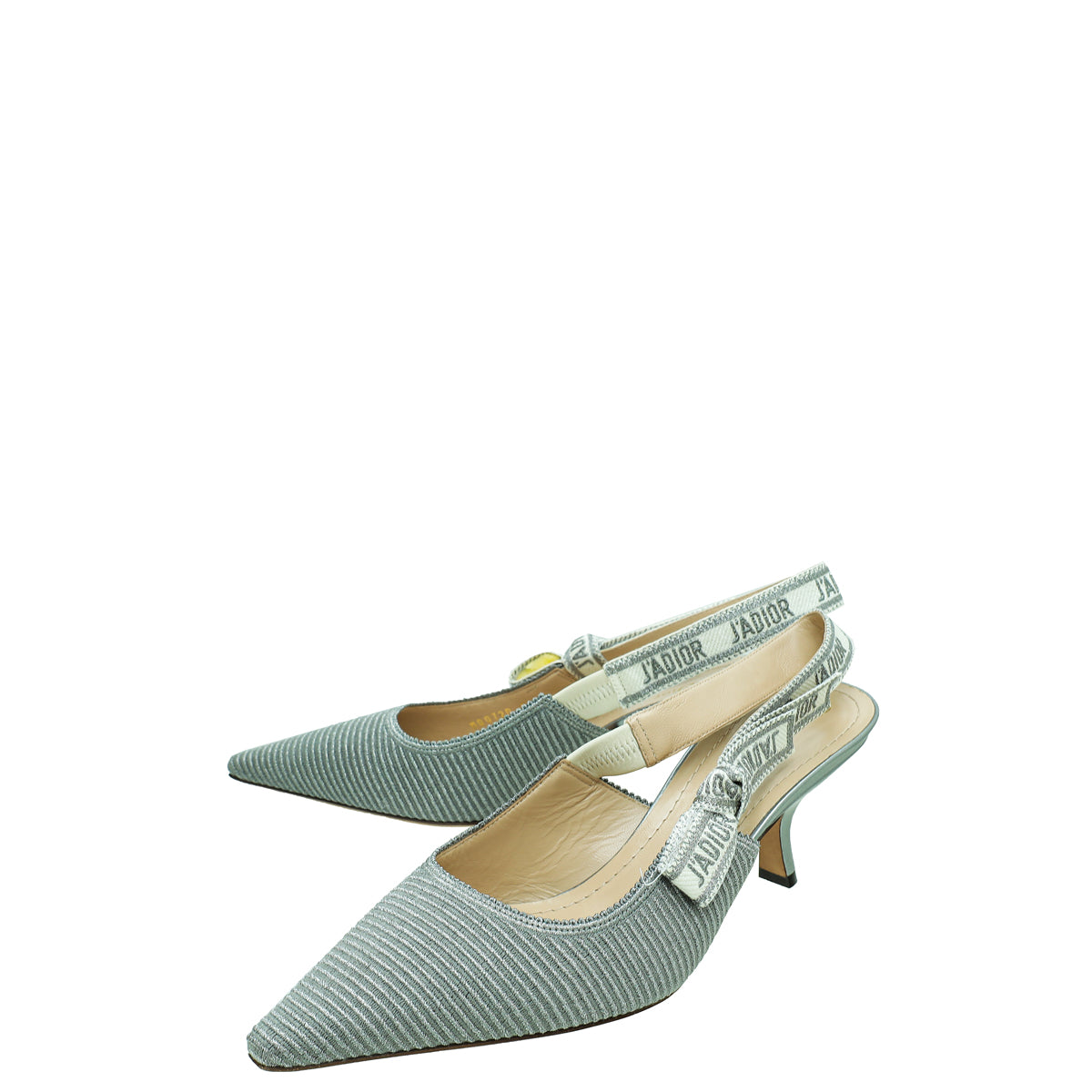 Christian Dior Metallic Silver J'Adior Slingback Pumps 40-Christian Dior-THE CLOSET