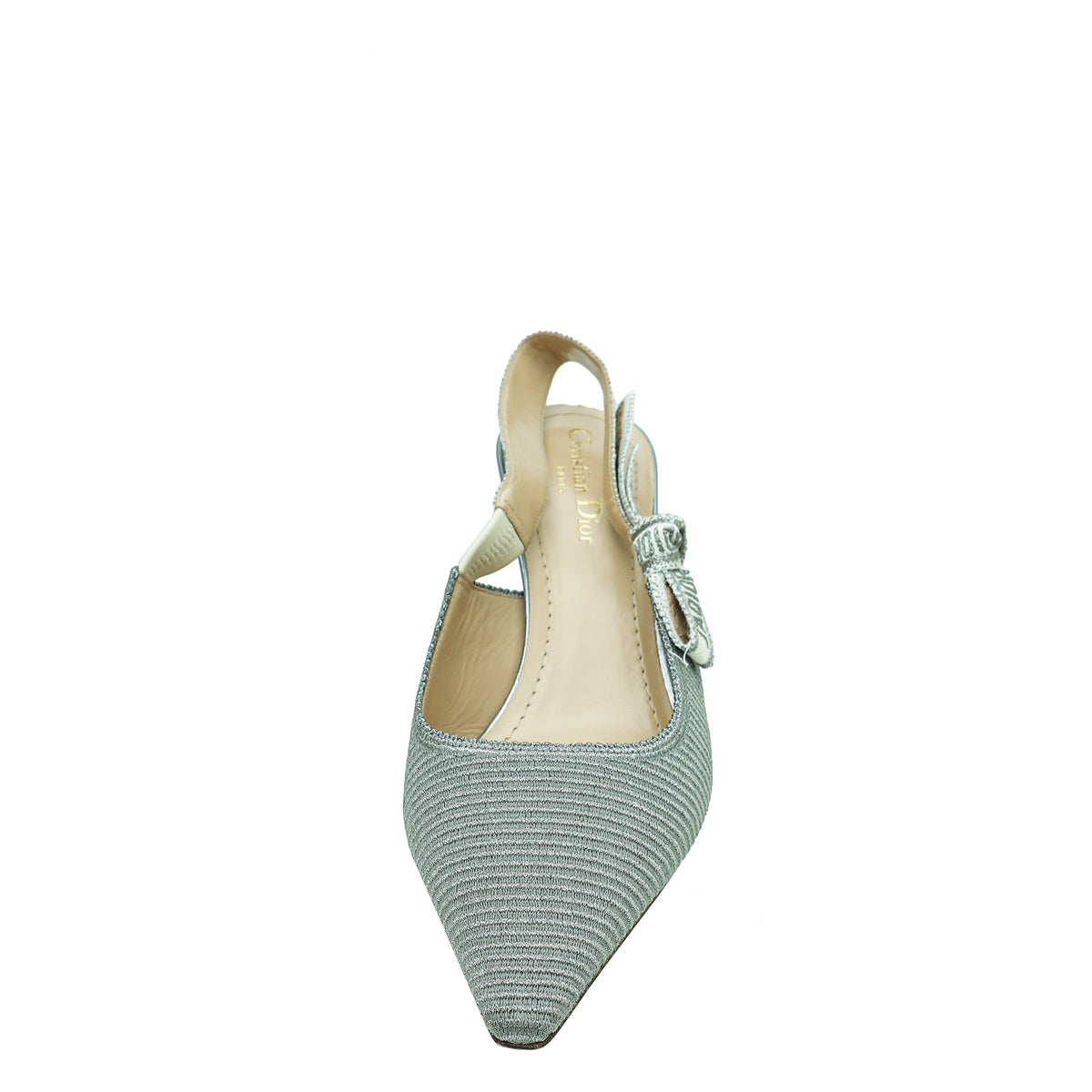 Christian Dior Metallic Silver J'Adior Slingback Pumps 40-Christian Dior-THE CLOSET