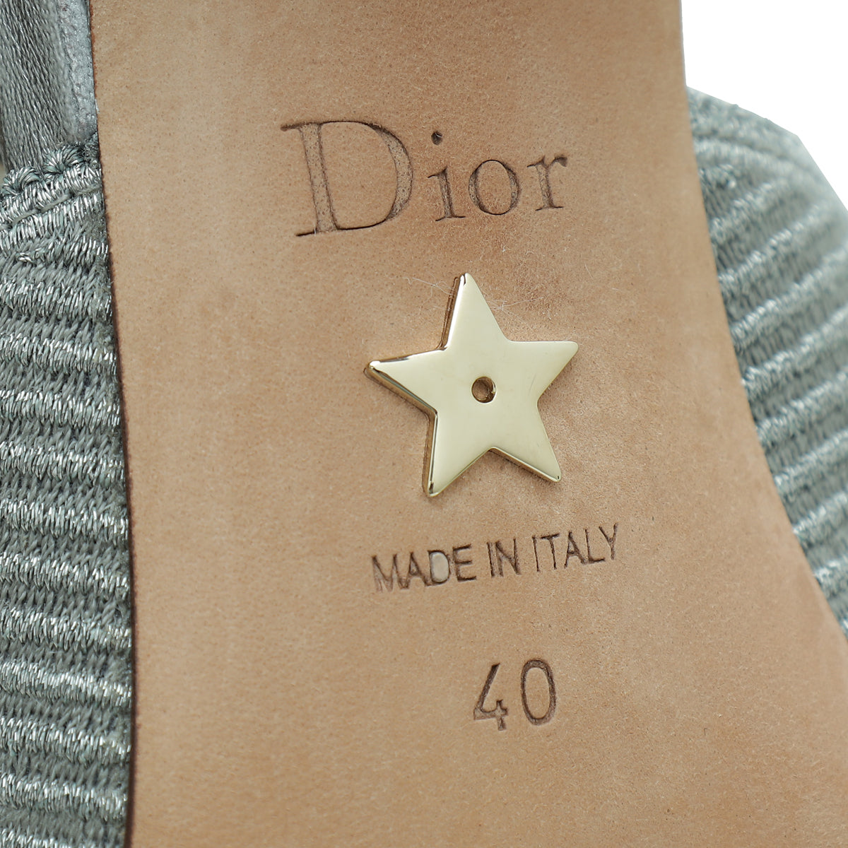 Christian Dior Metallic Silver J'Adior Slingback Pumps 40