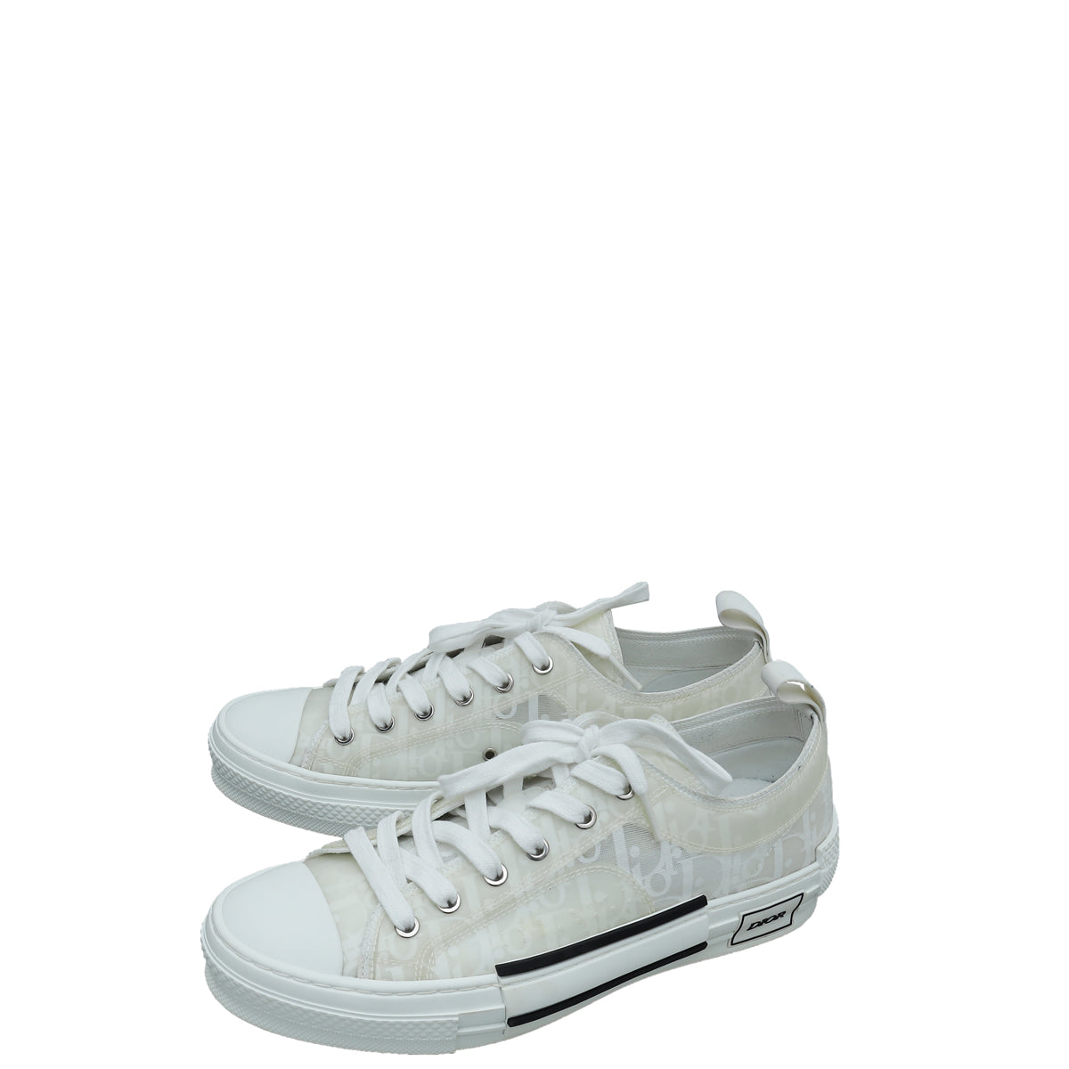 Christian Dior White Oblique B23 Low Top Sneaker 41