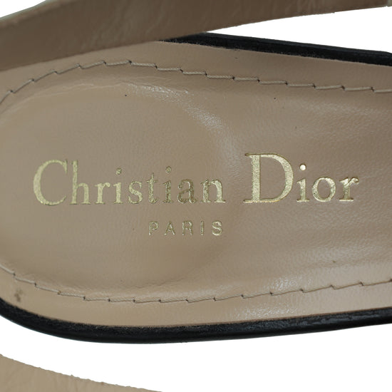 Christian Dior Black J'adior Technical Fabric Slingback Pump 41