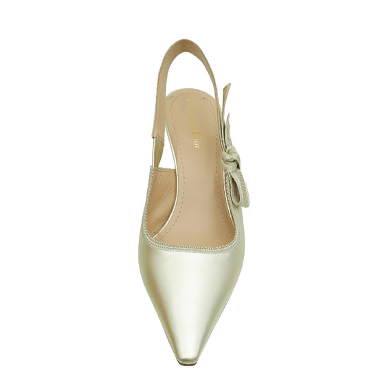 Christian Dior Metallic Light Gold J'Adior Slingback Pump 41