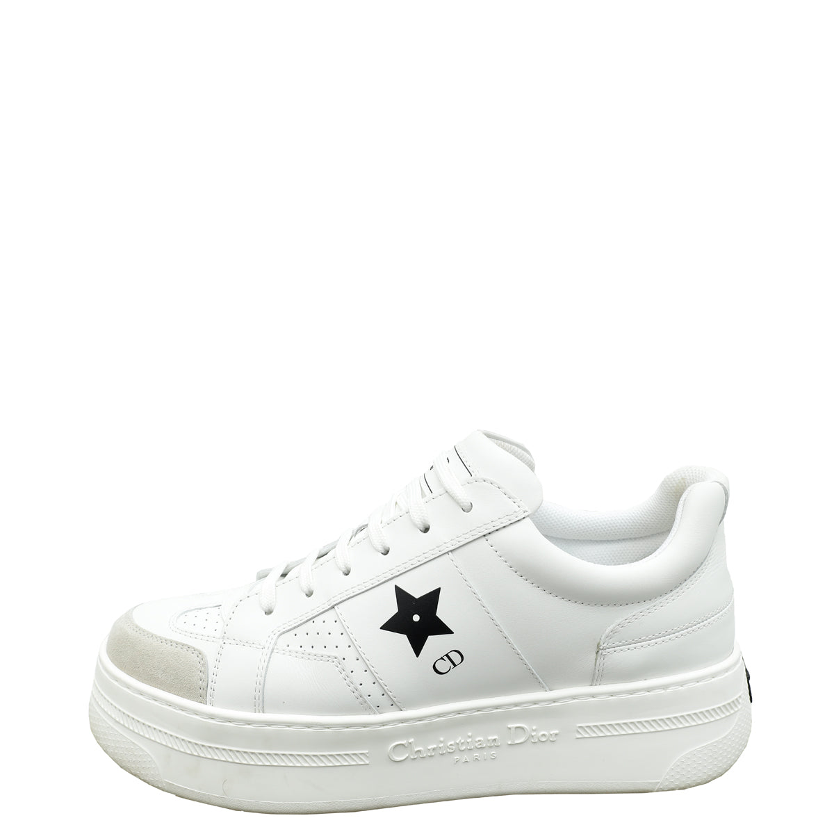 Christian Dior White Star Platform Sneaker 42