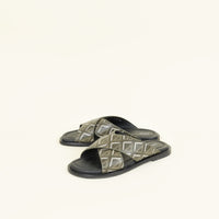 Christian Dior Khaki Green CD Diamond Alias Sandals
