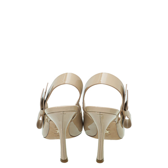 Christian Dior Nude Sweet-D Slingback Pumps 37