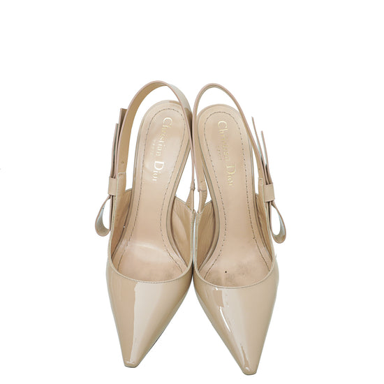 Christian Dior Nude Sweet-D Slingback Pumps 37