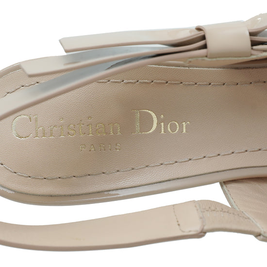 Christian Dior Nude Sweet-D Slingback Pumps 37