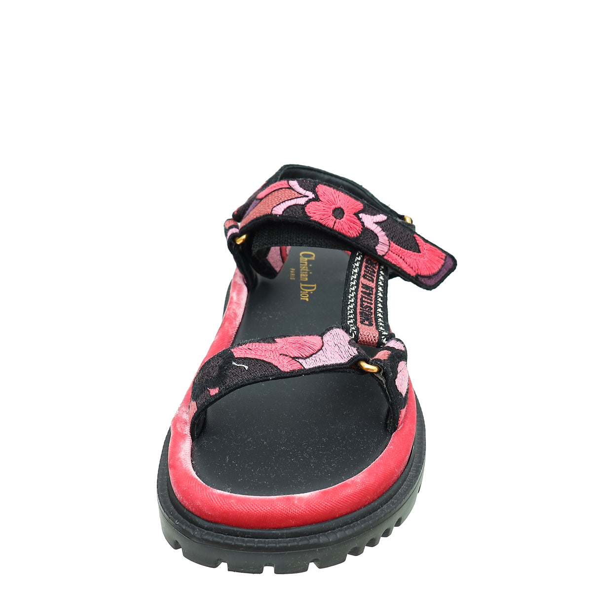 Christian Dior Multicolor D-Wave Cotton Embroidered Sandal 38.5-Christian Dior-THE CLOSET